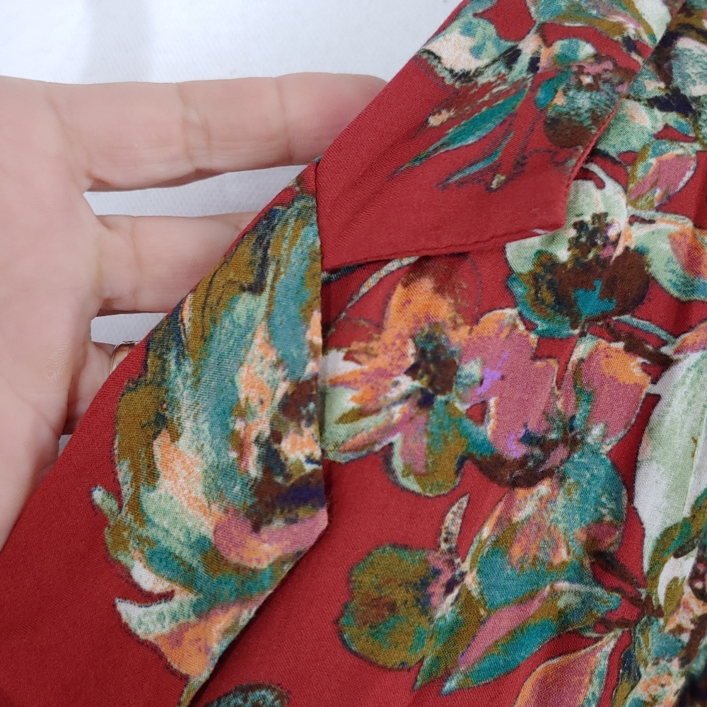 Skies Are Blue Red Floral Dress - Picture 15 of 16